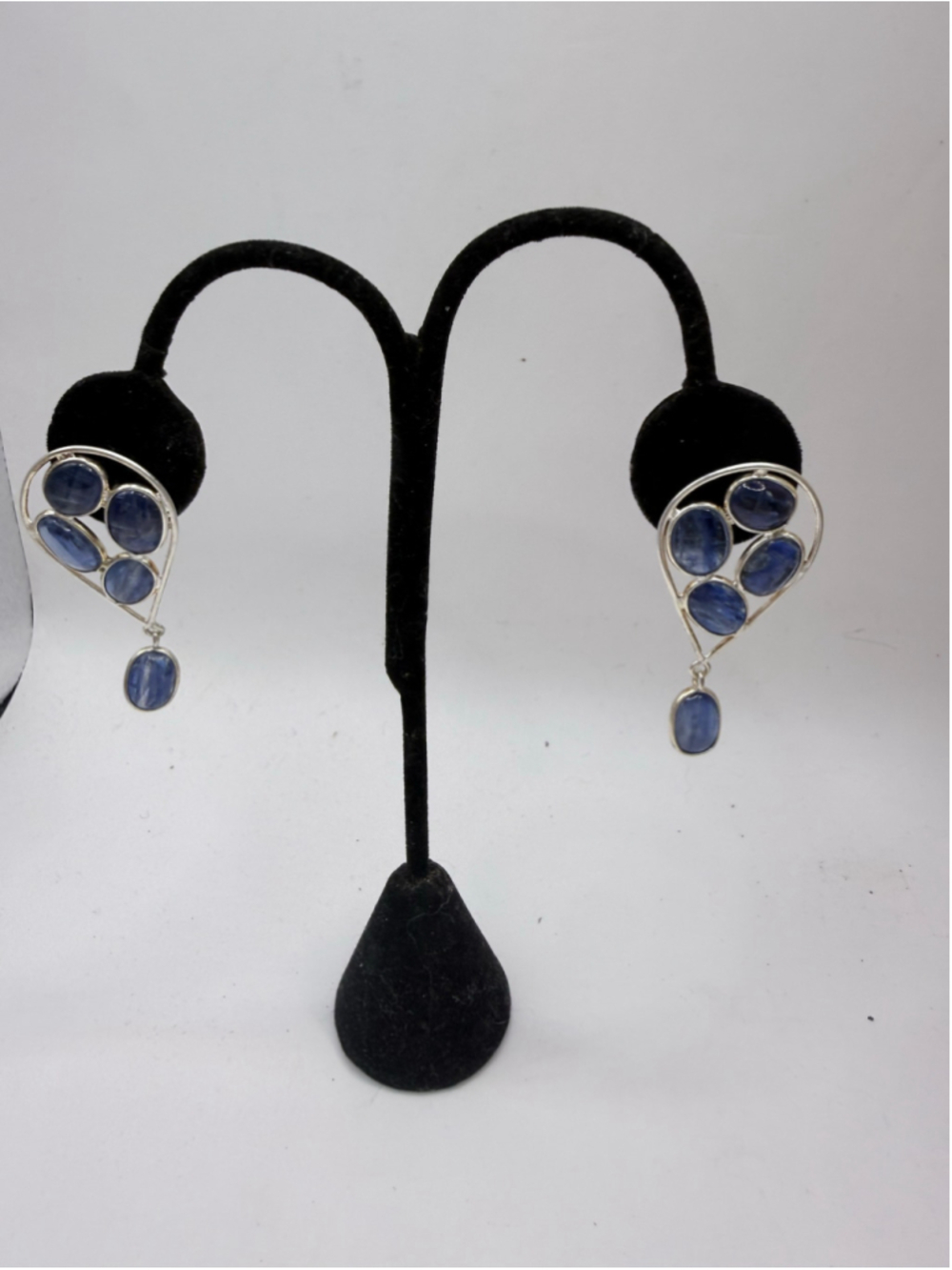 Women's Blue Kyanite and Sterling Silver Drop Earrings